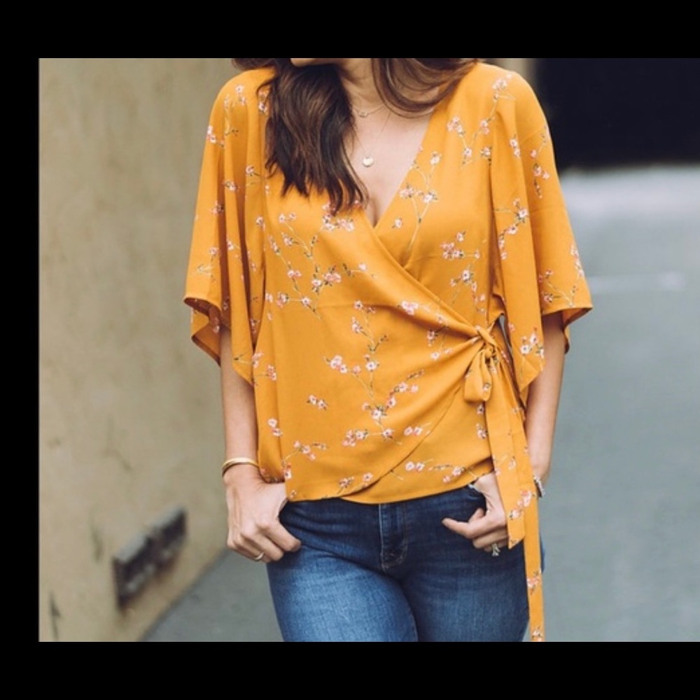 Yellow floral top